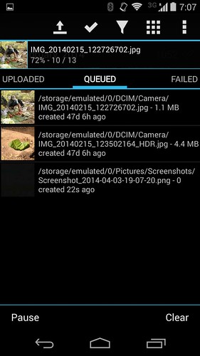Main screen