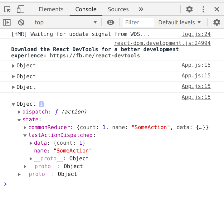 Browser console