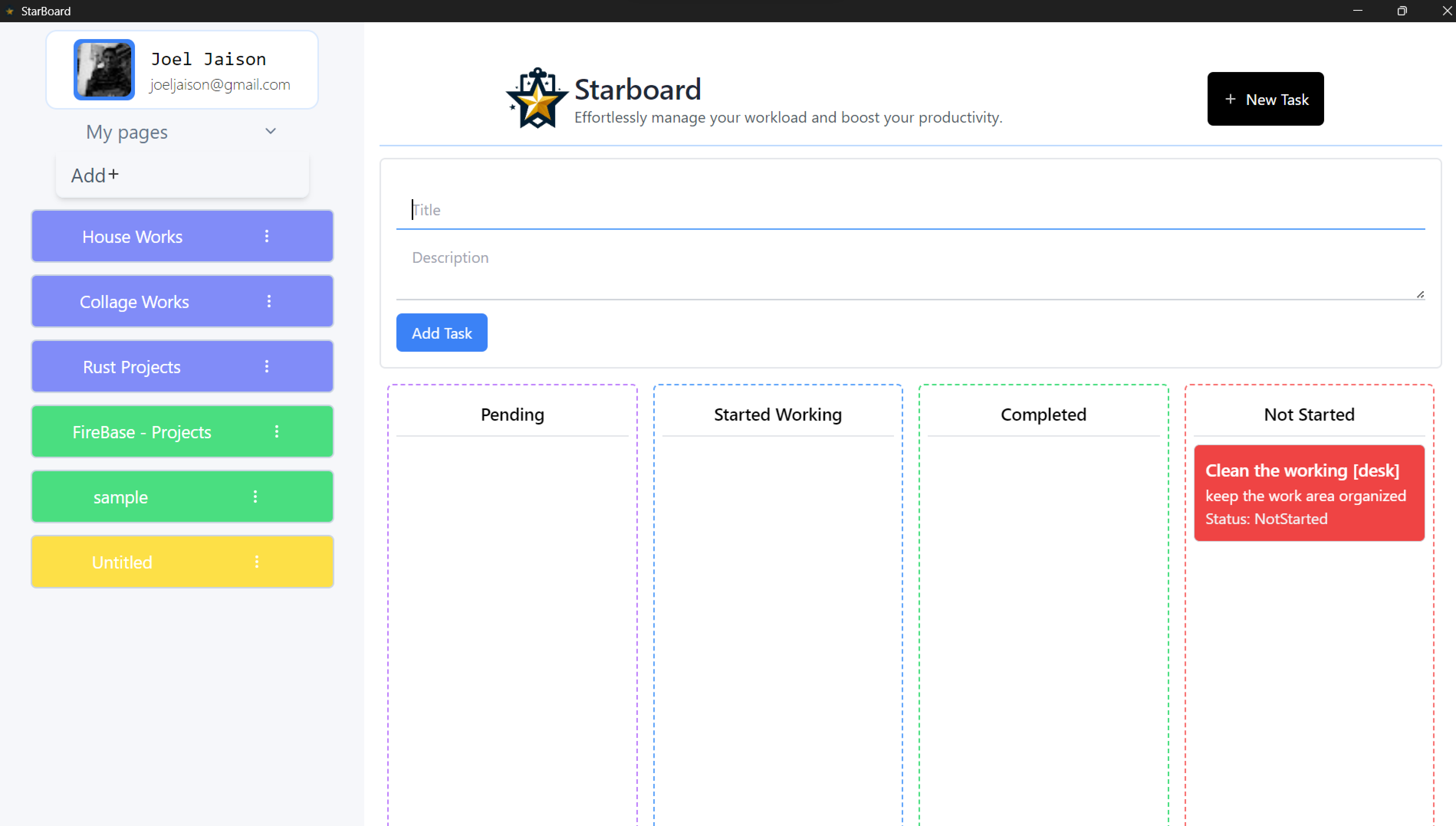 StarBoard Screenshot