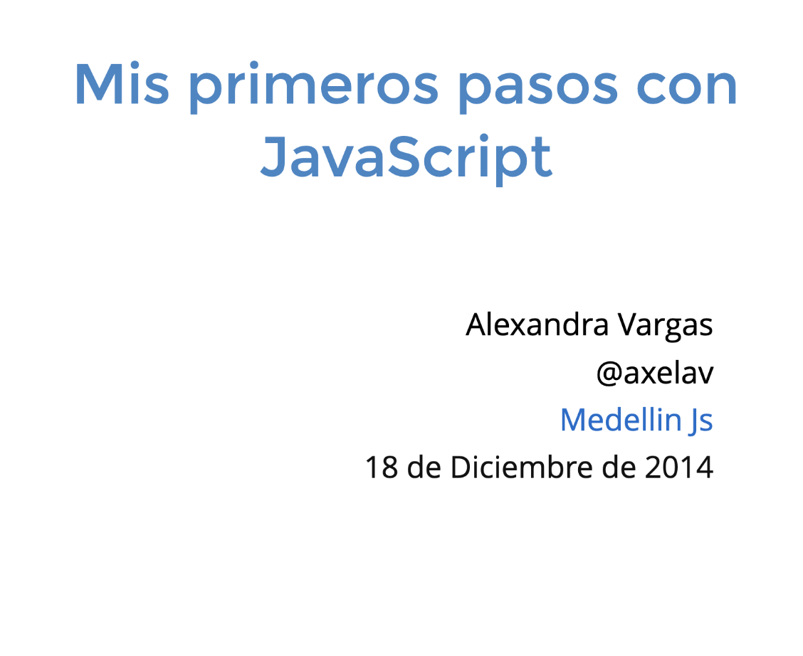 Mis primeros pasos en javascript