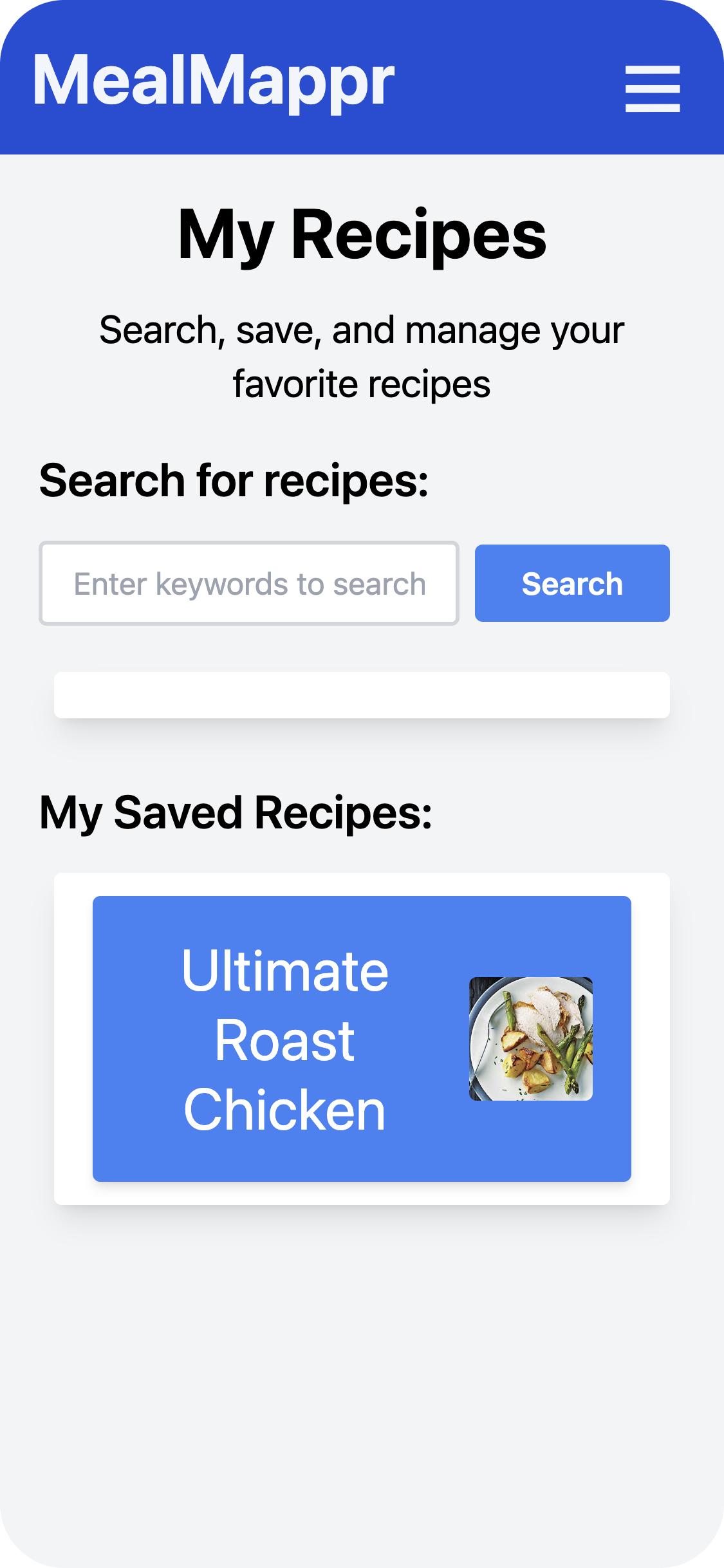 My Recipes Screen