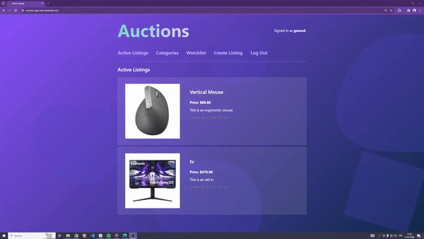 Auction application