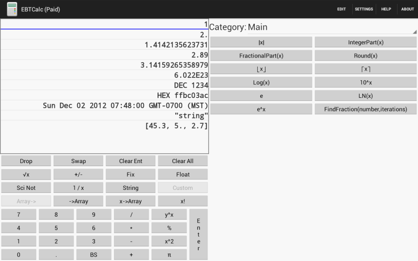 EBTCalc Screenshot