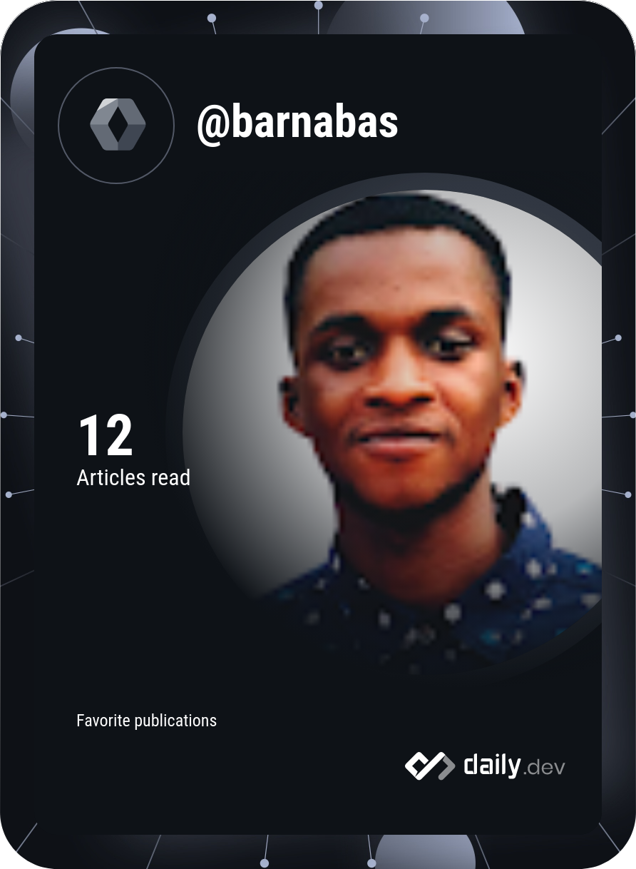 Barnabas Jojolola's Dev Card