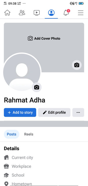 Ini adalah akun Facebook yang di buat menggunakan library fbthon