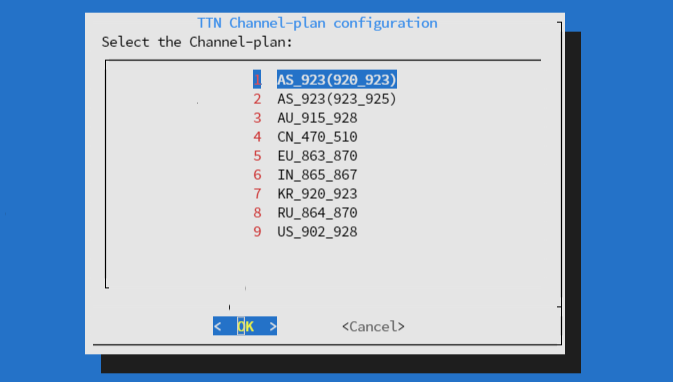 Gateway Config: LoRa Frequency