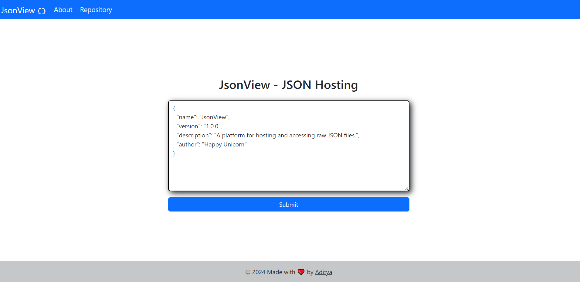 GitHub - aditya-2403/jsonview: A simple application to host your json ...