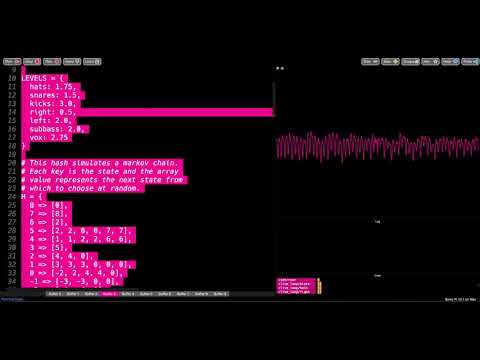 Using markov chaining to create instrumental music for The Weeknd's "High For This"