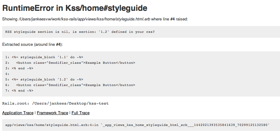 Undefined styleguide