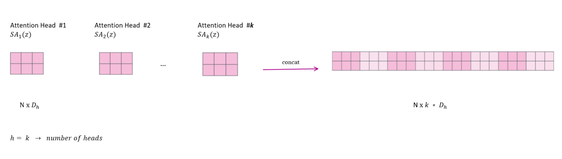 Obtaining results for each Attention Head, the number of heads is 12 in the paper