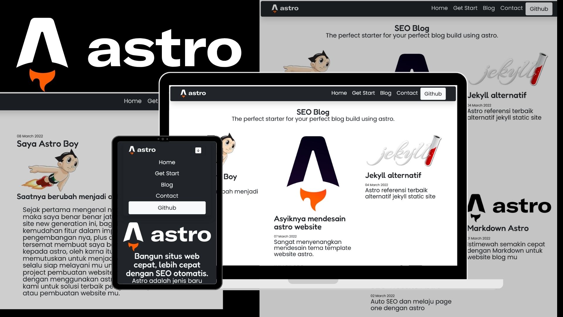 Astro website template themes new modern source code