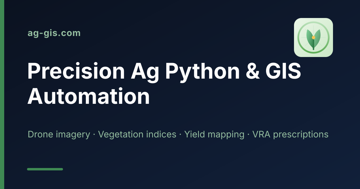 ag-gis.com — Python & GIS automation for precision agriculture