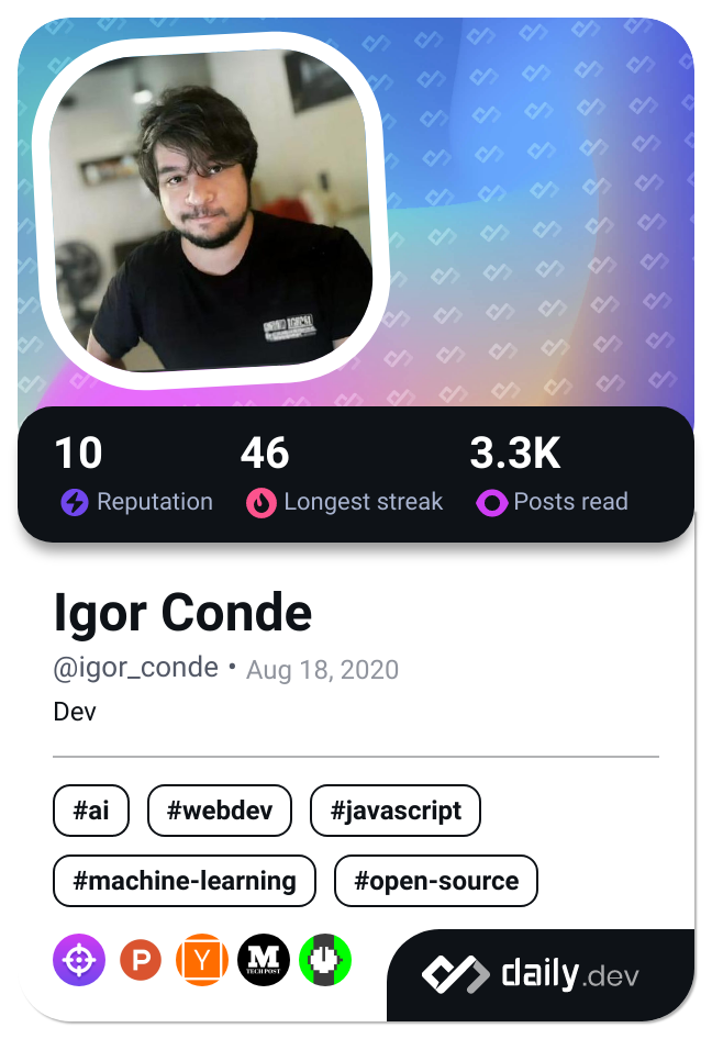 Igor Conde's Dev Card