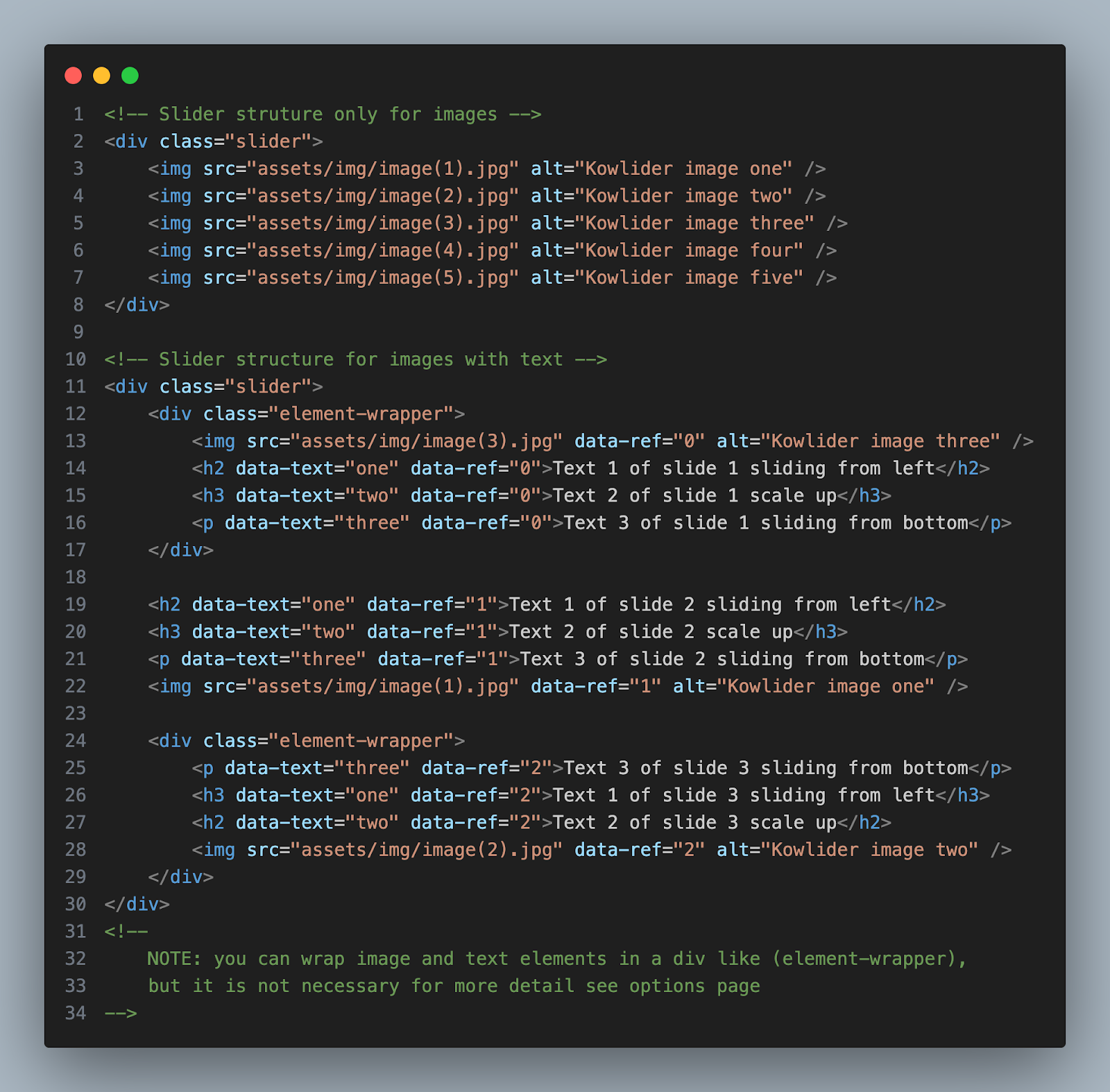 HTML Structure