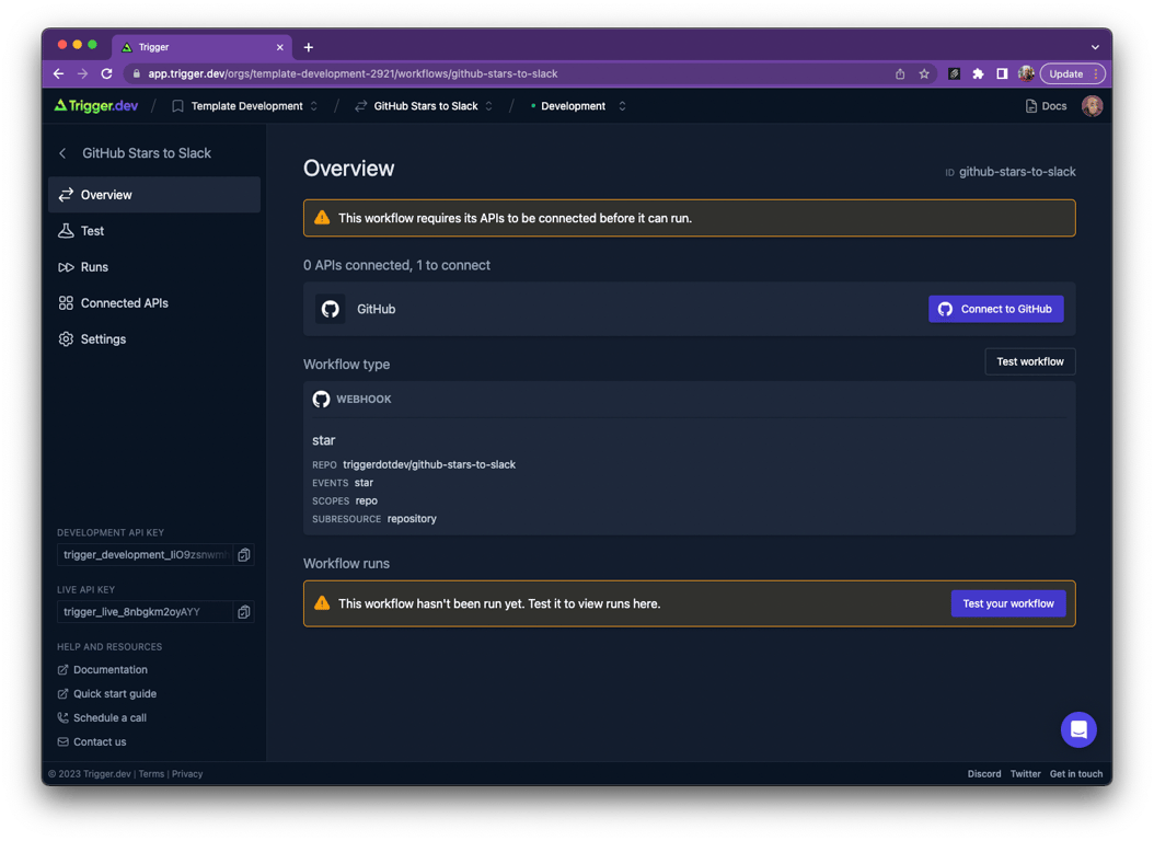 workflow overview