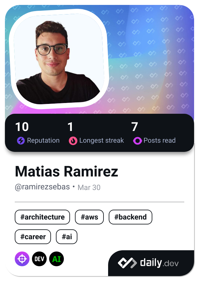 Matias Ramirez's Dev Card