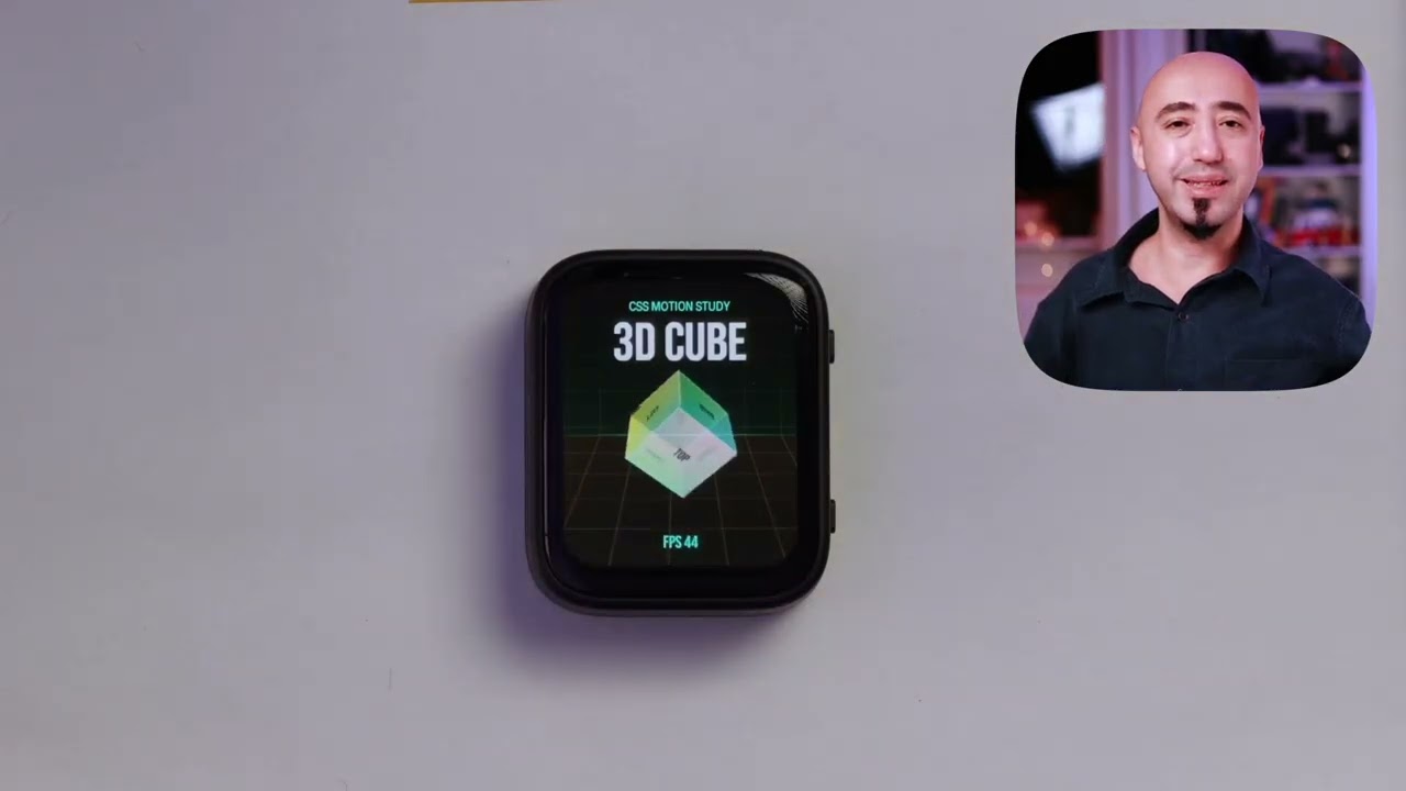 CSS 3D cube running on ESP32 with GeaStack
