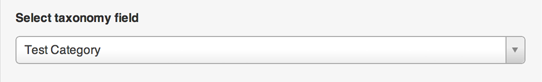 Taxonomy Select Field