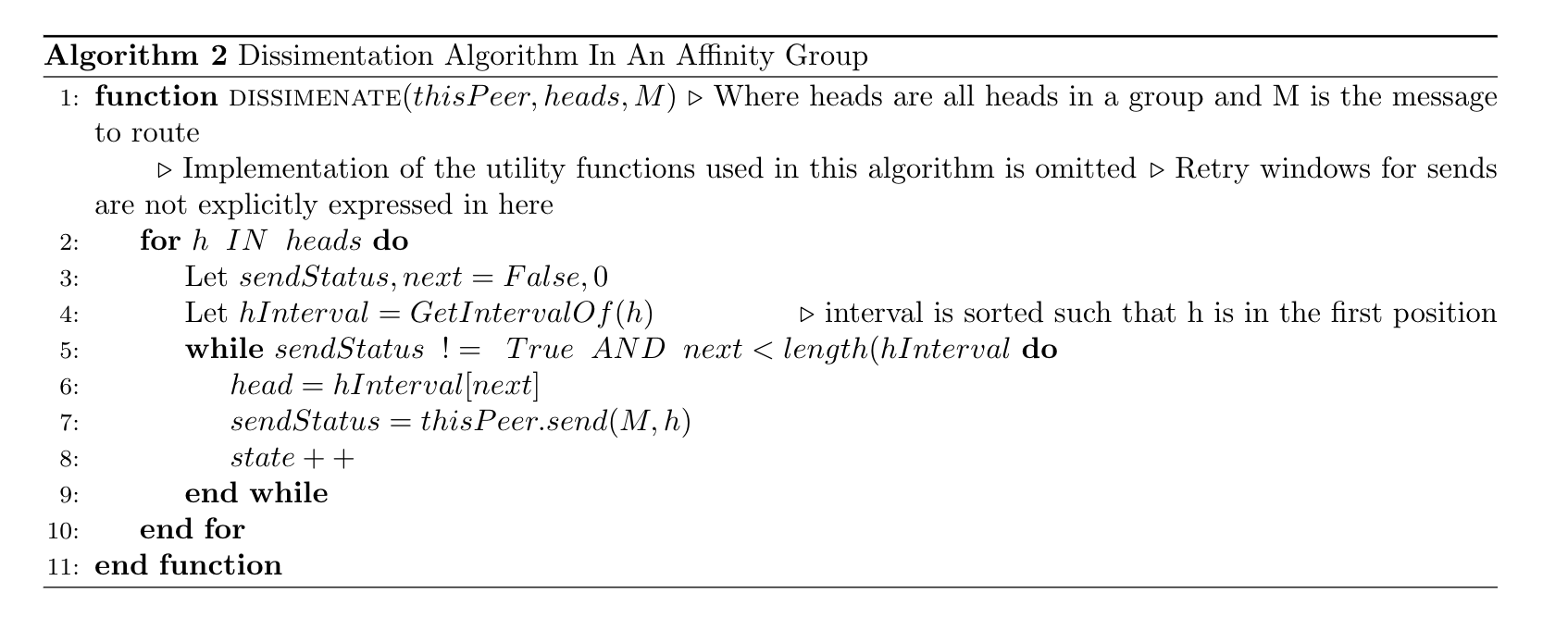 Passaround Algorithm 2 in Latex