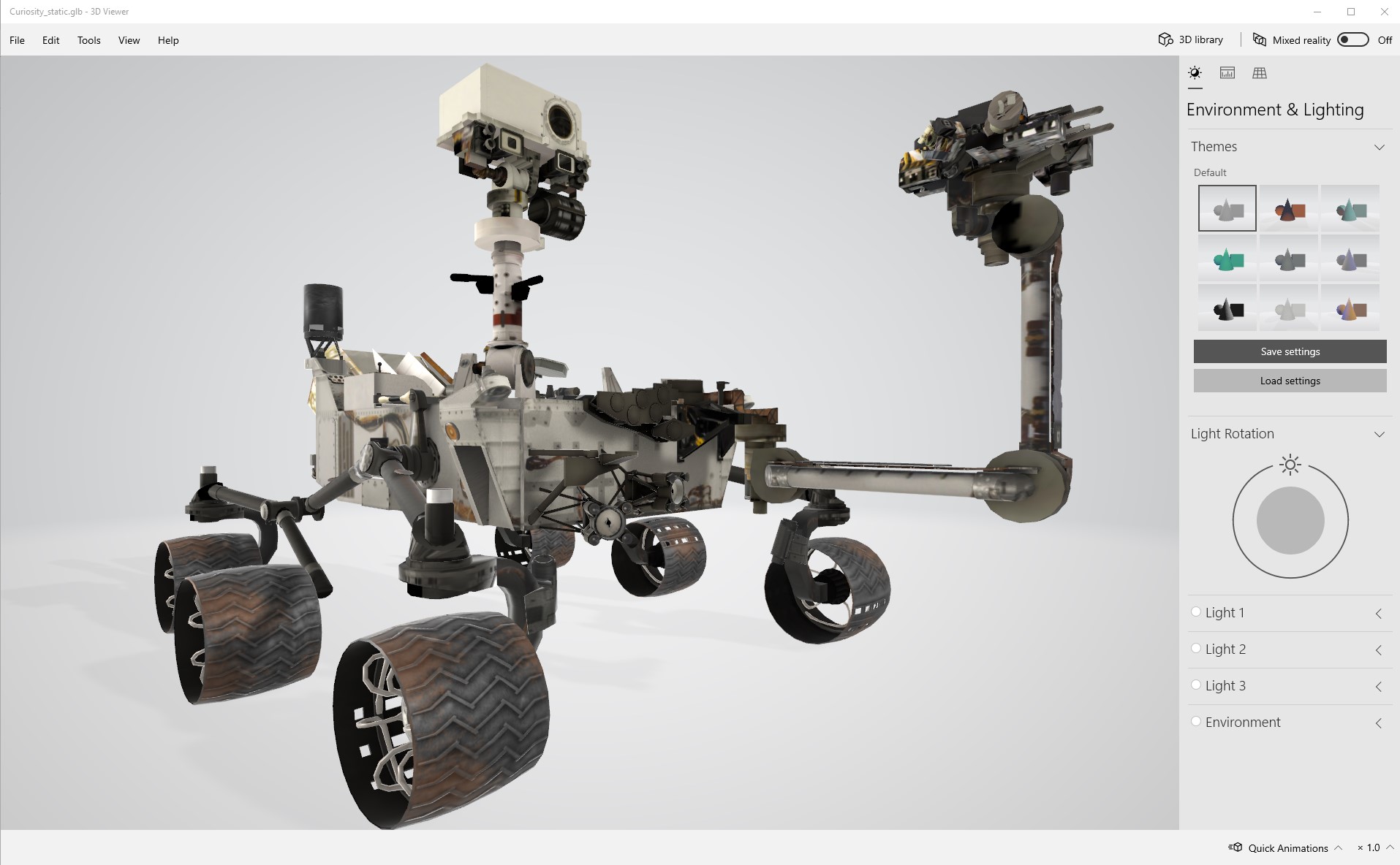 Curiosity 3D model