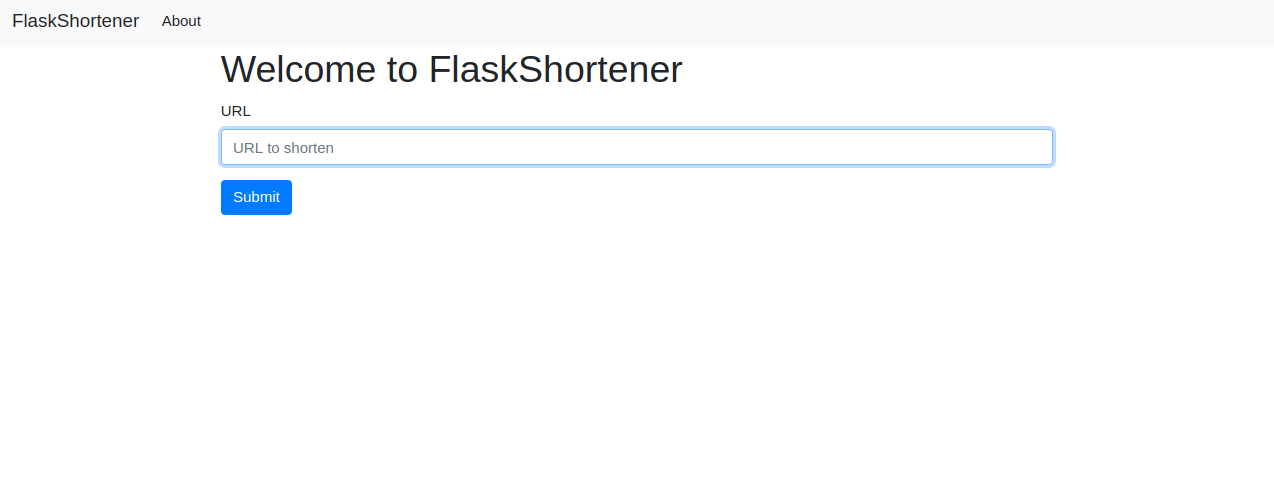 Flask Shortener Index