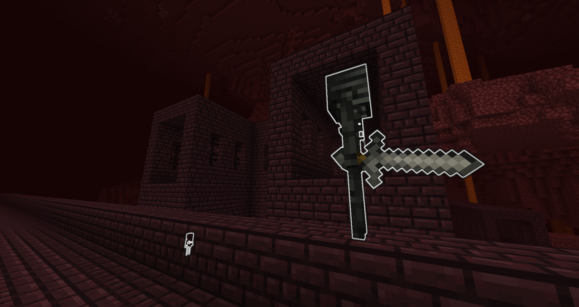 Image of outlined wither skeletons
