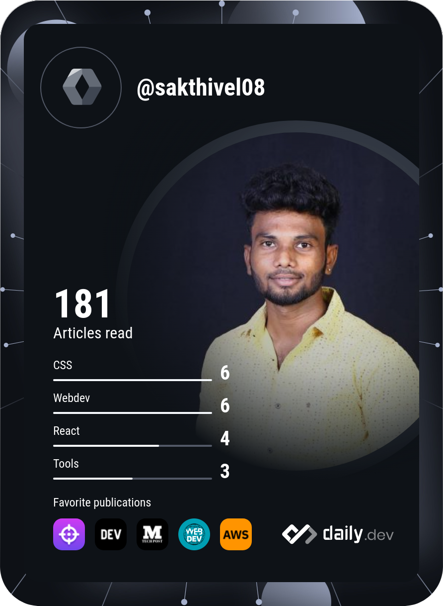 Sakthivel vs's Dev Card