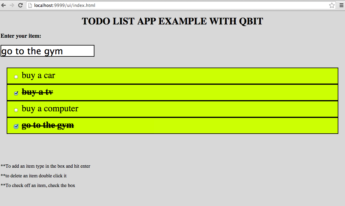 todo list app