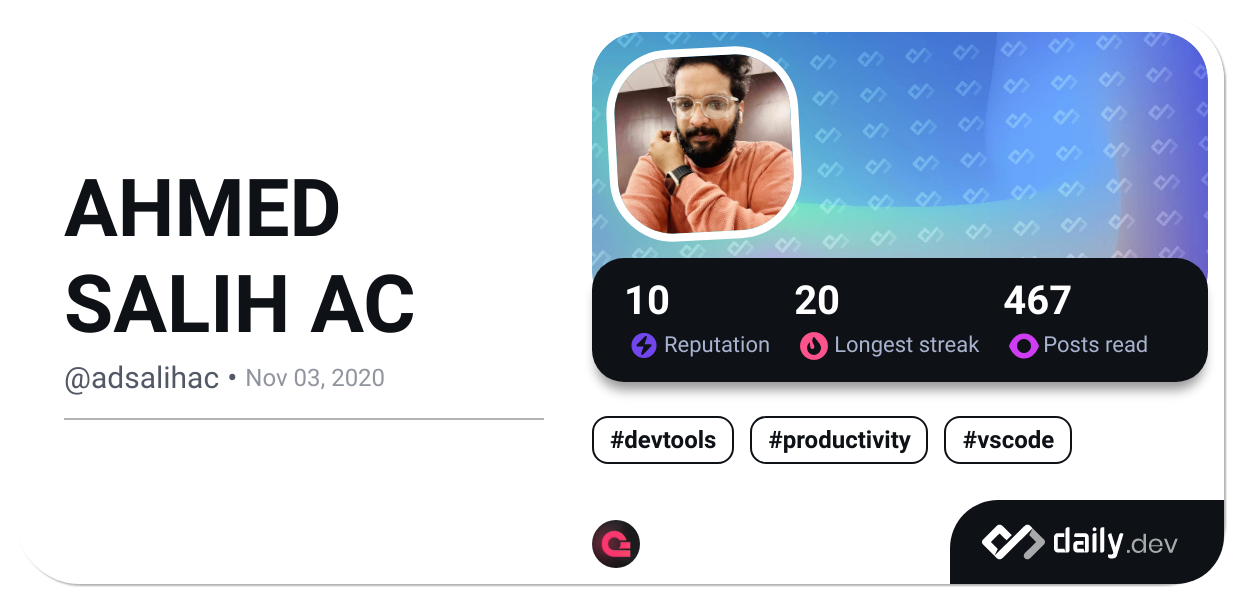 AHMED SALIH AC's Dev Card