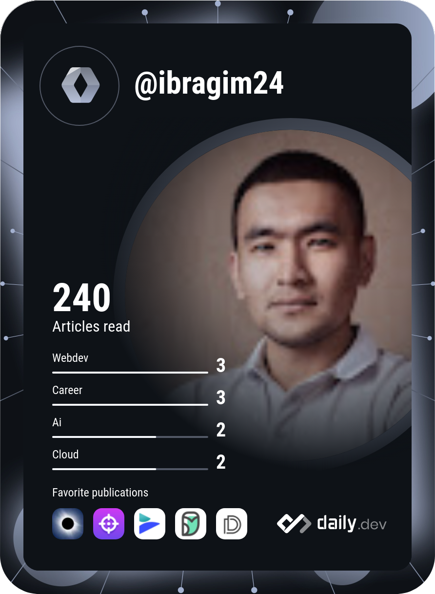 Ibragim Alimjanov's Dev Card