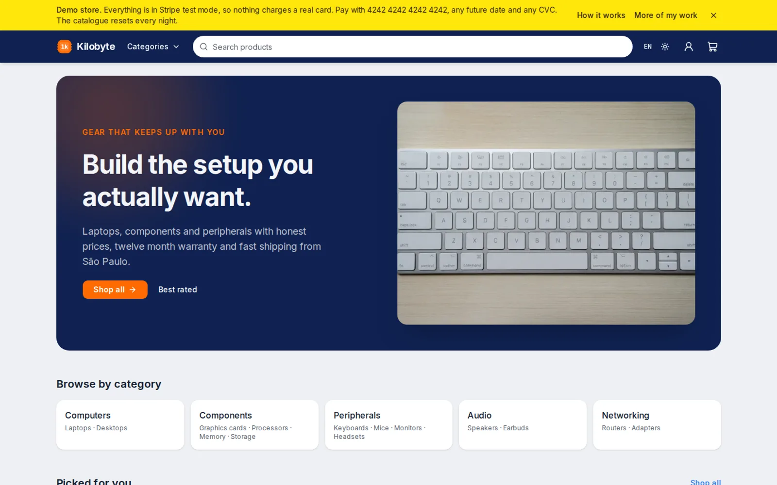 Kilobyte store home page