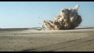 Mine Roller Saves Vehicle Crew From IED