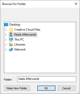 Christ almighty Microsoft, more windows. This is that really awful "Browse For Folder" window you might be familiar with