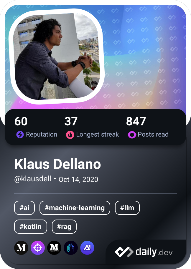 Klaus Dellano's Dev Card