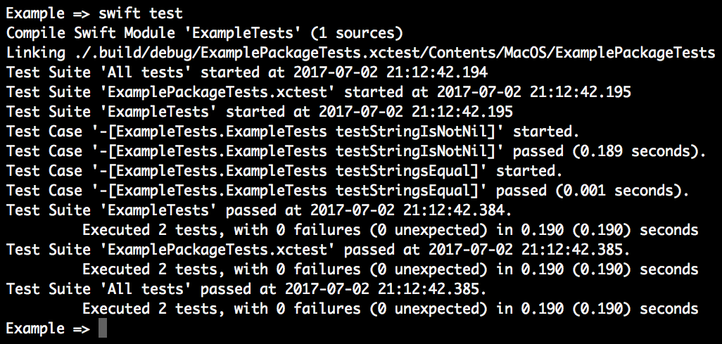 XCTest Passing Tests