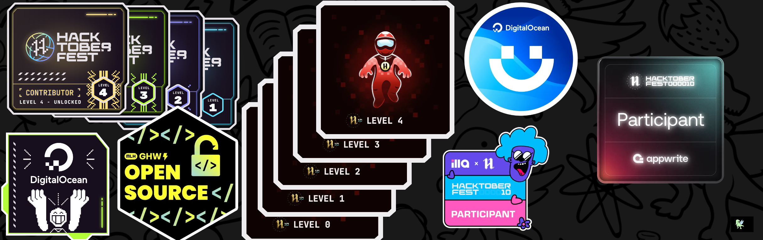 An image of @tamjid0x01's Holopin badges, which is a link to view their full Holopin profile