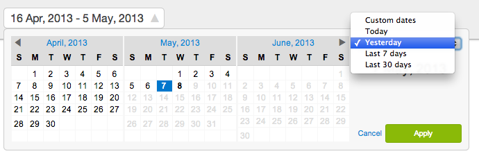 Datepicker screenshot 2