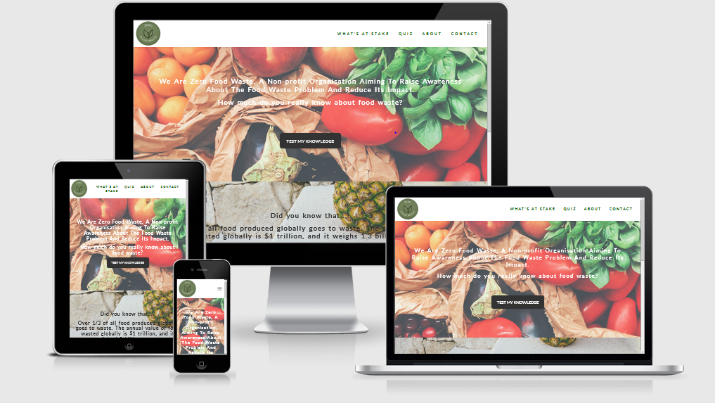 Zero Food Waste Responsive Design