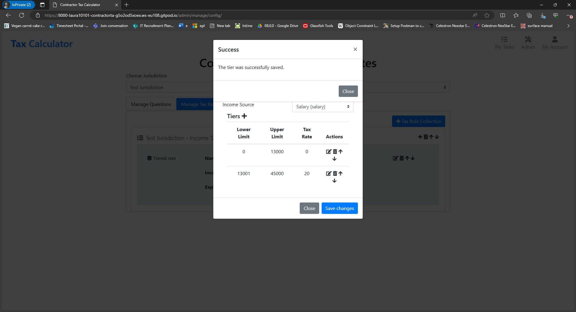 Adding a rule tier in the config app