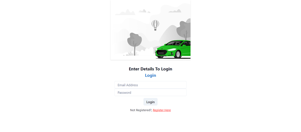 zoomcar register page