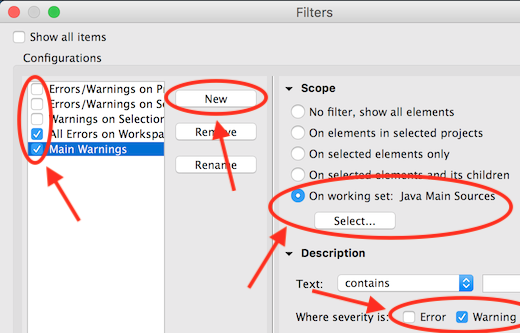 5b problems view filters 521336