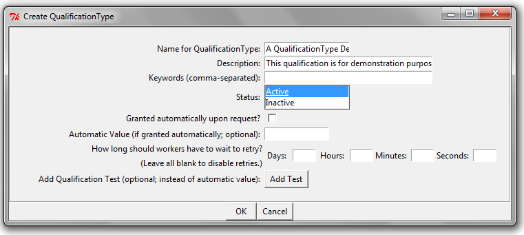 Create Qualification Type
