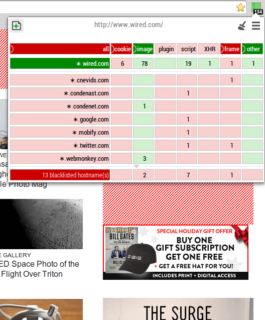 Collapsep blacklisted section