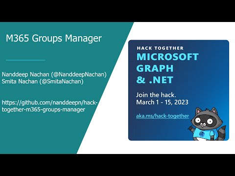 Hack Together - M365 Groups Manager