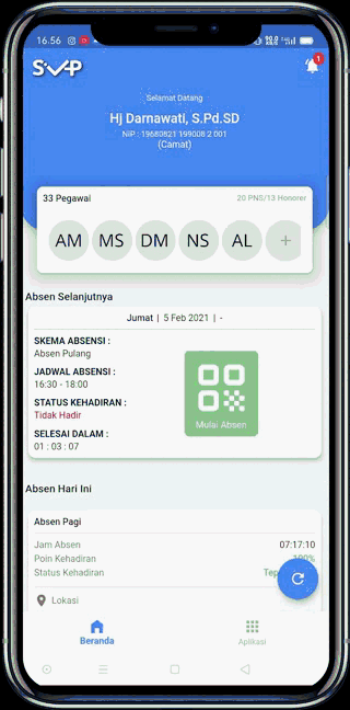 Presence Process Screen