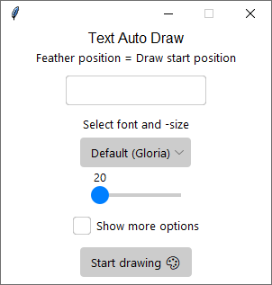 image of the draw initiation panel