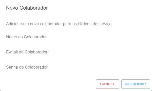 Adicionar Colaborador - Visão Gestor