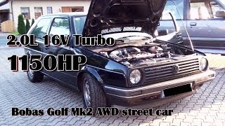 Brutal Golf Mk2 1150HP 16V Turbo Acceleration from Boba-Motoring!!! Full Video