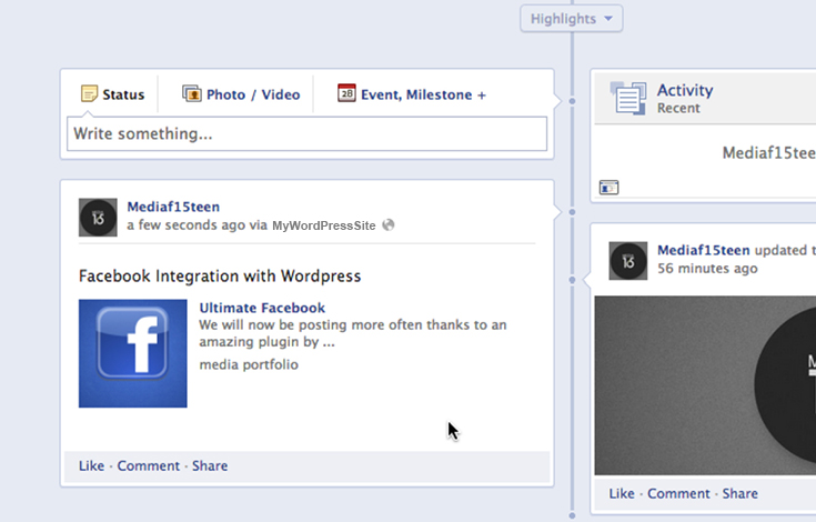 Automatically share new posts on your blog to Facebook.