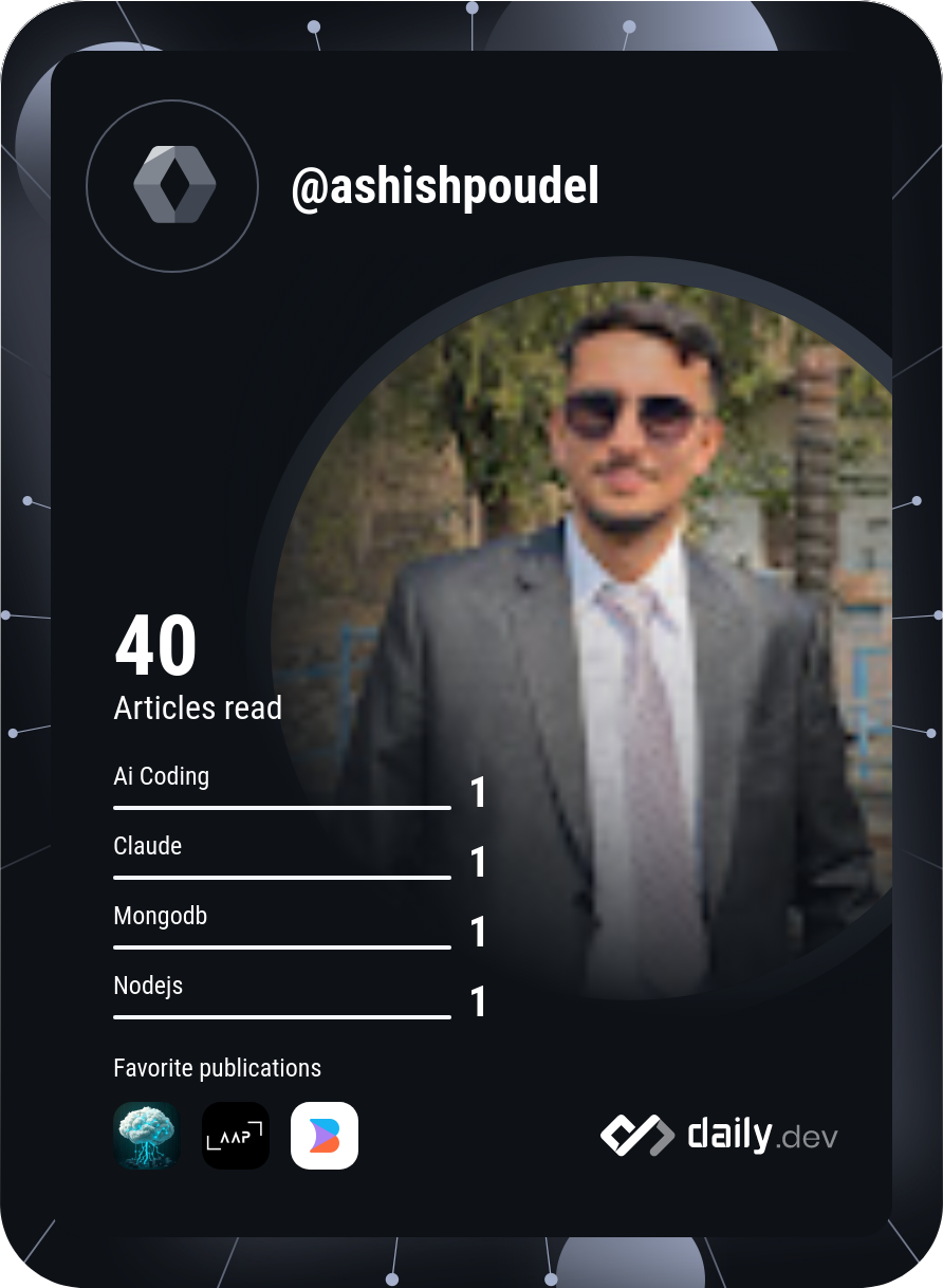 Ashish Poudel's Dev Card